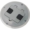 Southwire Electrical Box, 42.8 cu in, Pop Up Floor Box, Stainless Steel, Round FBCVSS-TRWR-KIT